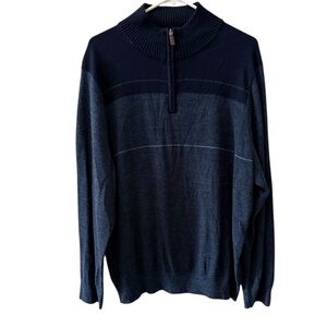 Dockers Men’s Multi Colored Blue Fleece Long Sleeve Sweater, Size Extra Large.